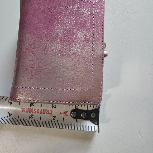 HOBO Bags Women’s Metallic Leather Wallet-Pink - Picture 7 of 7